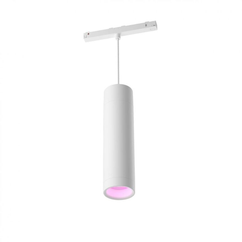 Pendul led rgb philips hue perifo, bluetooth, control vocal, 24v, 5.2w, 490 lm, lumina alba si color (2000-6500k), ip20, 28.8x17.7x6.7cm, metal, alb,  Lampi de interior | electropc.ro