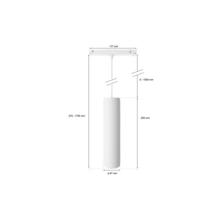 Pendul led rgb philips hue perifo, bluetooth, control vocal, 24v, 5.2w, 490 lm, lumina alba si color (2000-6500k), ip20, 28.8x17.7x6.7cm, metal, alb,  Lampi de interior | electropc.ro