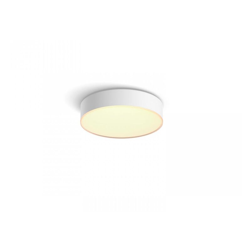 Plafoniera led philips hue enrave, bluetooth, 9.6w, 1220 lm, lumina alba (2200-6500k), ip20, 26.1cm, alb, intrerupator cu variator inclus,  Lampi de interior | electropc.ro