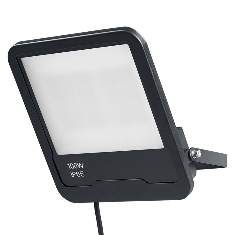 Proiector led rgb inteligent ledvance smart+ wifi, 100w, 8000 lm, lumina alba si color (3000k), dimabila, ip65, 255x284x39mm, negru,  clasa energetica f,  Proiectoare | electropc.ro