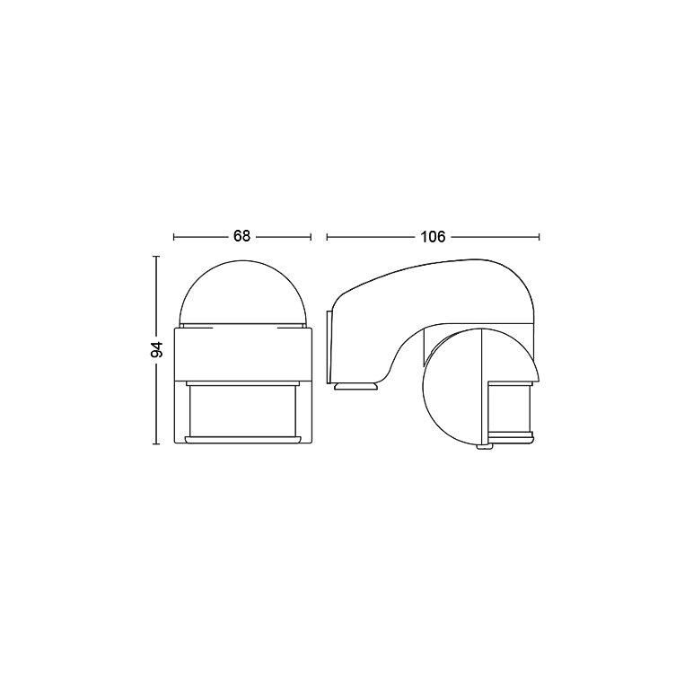 Senzor miscare pentru exterior philips virginia 180°, pir, ip44, negru,  Aplice | electropc.ro