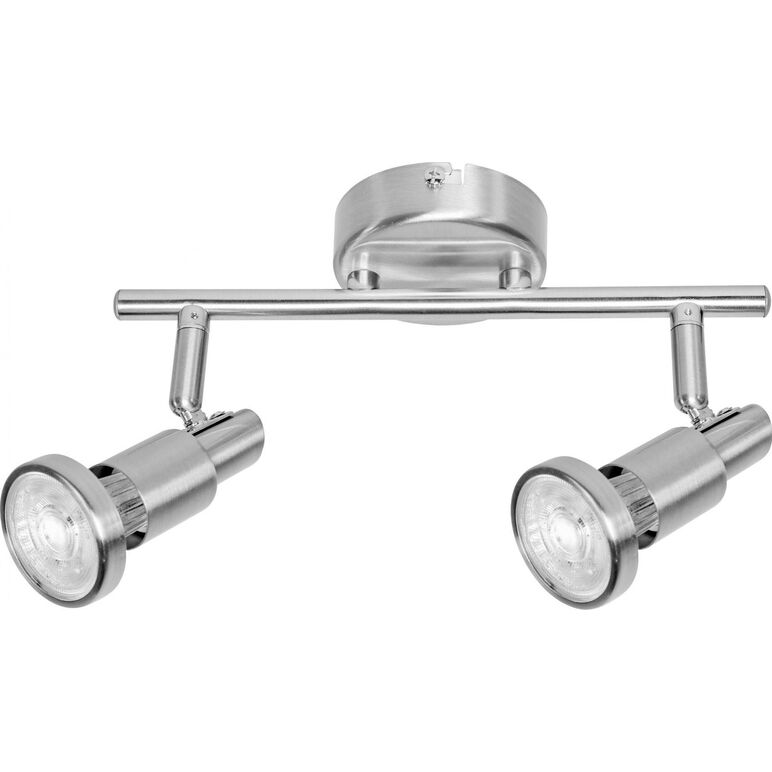 Spot led dublu ledvance, 2xgu10, 2x2.6w, 460 lm, lumina calda (2700k), ip20, 256x170x90mm, aluminiu, argintiu,  Lampi de interior | electropc.ro