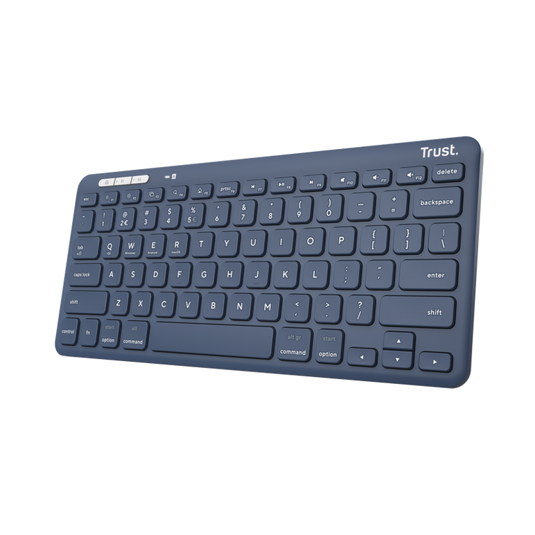 Tastatura trust lyra wireless, albastru,  Tastaturi | electropc.ro