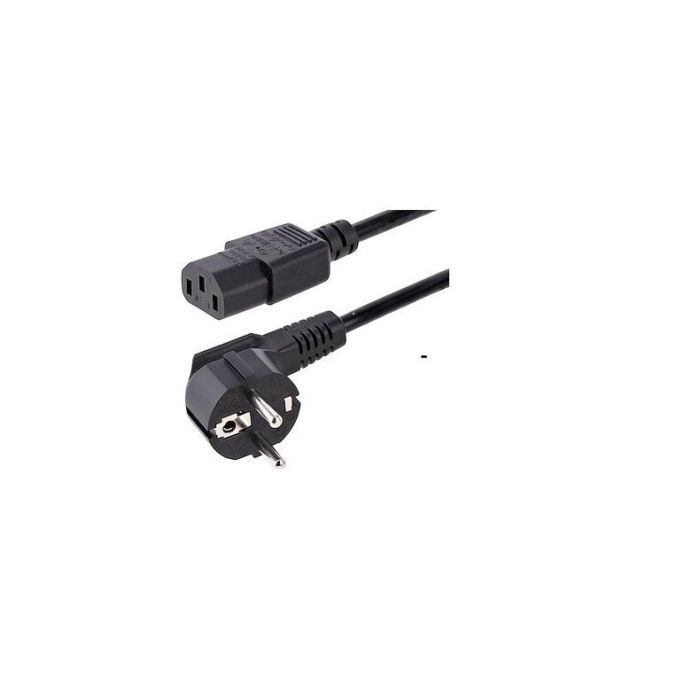 External power cable, european ac power cable, 250 v, 10 a, 3 m, 3 x 1.0 mm ^ 2 black, pfsm, h05vvf 3 x 1.0 mm ^ 2b, c13sf,  Accesorii switch-uri | electropc.ro