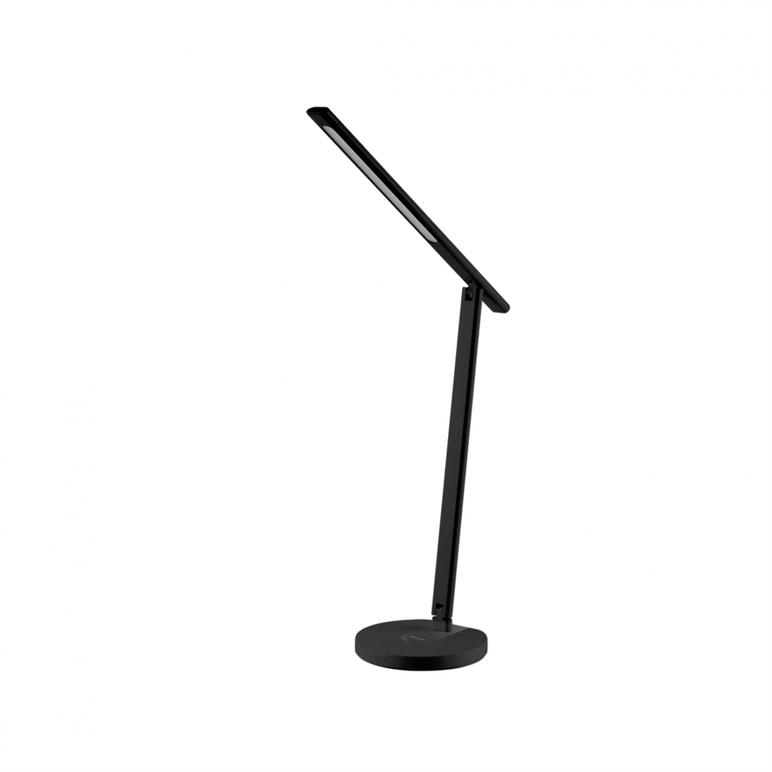Lampa de birou wifi tellur smart, 12w, lumina alba, calda, qi 10w, usb 10w, reglabila, negru,  Lampi de interior | electropc.ro