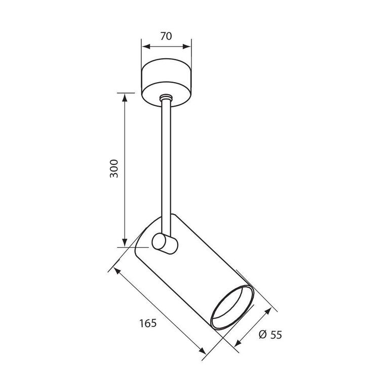 Spot vivalux white lux, gu10, max. 35w, ip20, Ø70x400mm, alb, bec neinclus,  Lampi de interior | electropc.ro