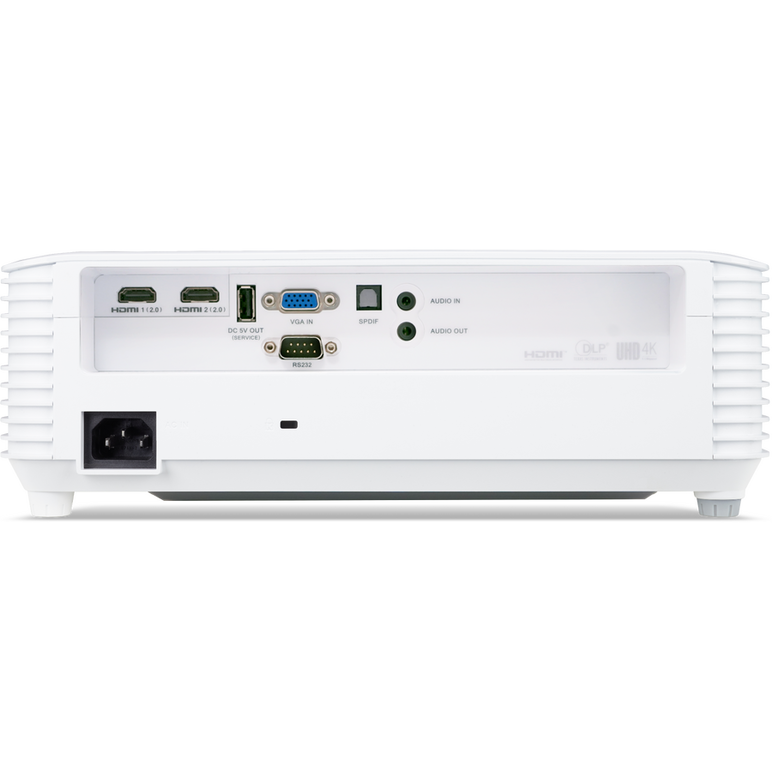 Videoproiector acer x1827, 4k 3840* 2160, 4.000 lumeni, 16:9/ 4:3, 10.000:1, dimensiune maxima imagine, distanta maxima de proiectie 10 m, boxa 10w, lampa 5.000 ore/ 12.000 ore ecomode, 26 db, 3.1 kg, d-sub, 2* hdmi, pc audio in/ out, dc out (5v/1.5a, usb,  Videoproiectoare | electropc.ro