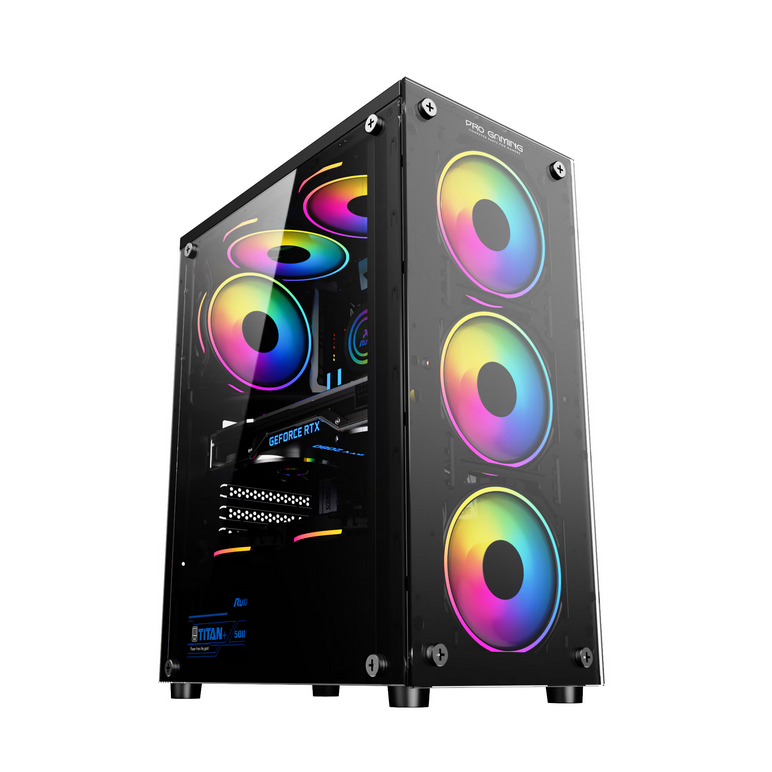 Carcasa pro gaming element mid tower argb negru,  Carcase | electropc.ro