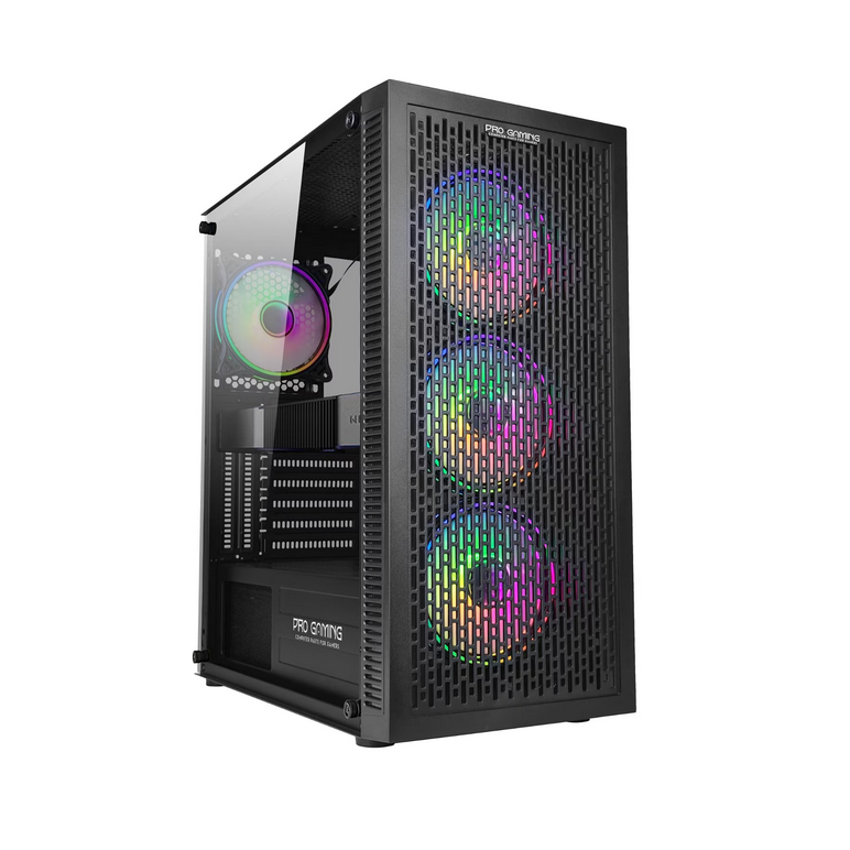 Carcasa pro gaming gladius mini tower argb negru,  Carcase | electropc.ro