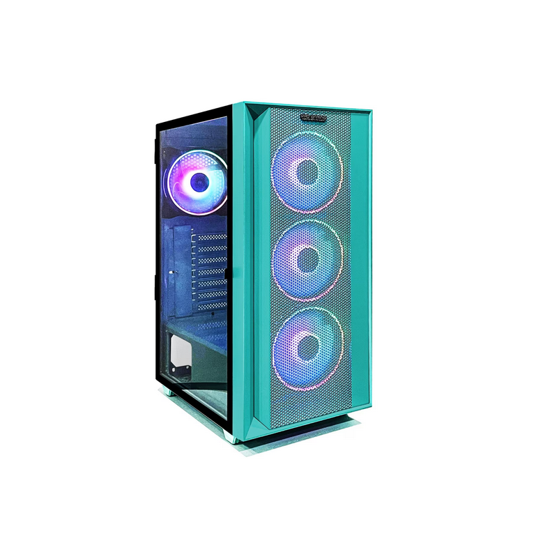 Carcasa pro gaming jungle mid tower argb cyan,  Carcase | electropc.ro