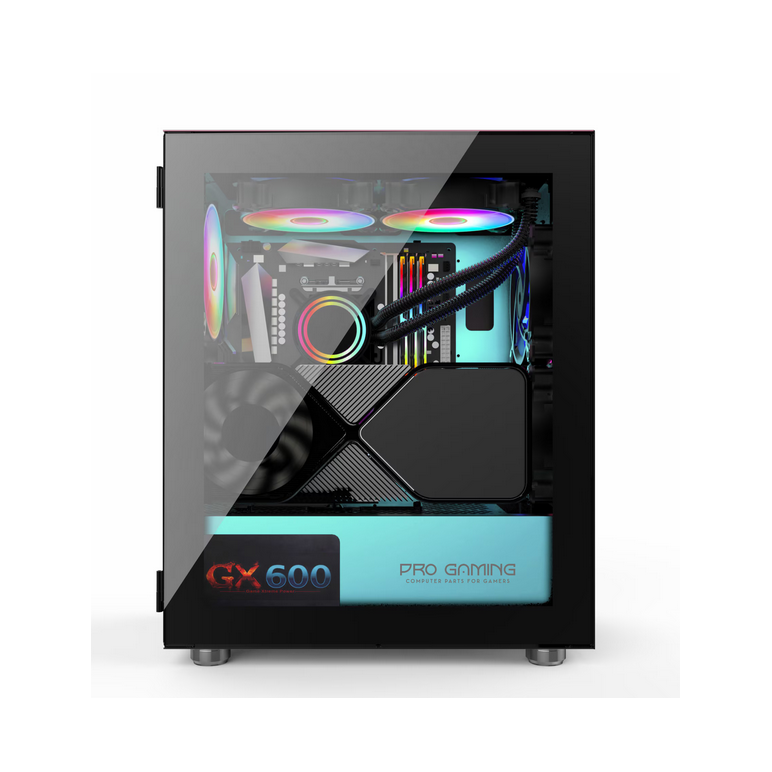 Carcasa pro gaming myrmidon argb mini tower verde,  Carcase | electropc.ro