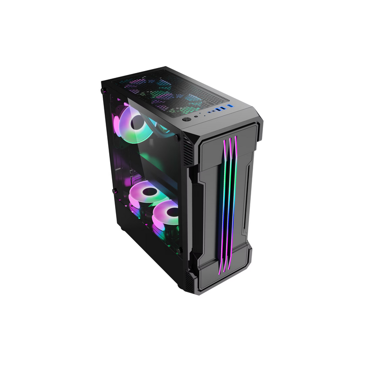 Carcasa pro gaming zerg mid tower argb negru,  Carcase | electropc.ro