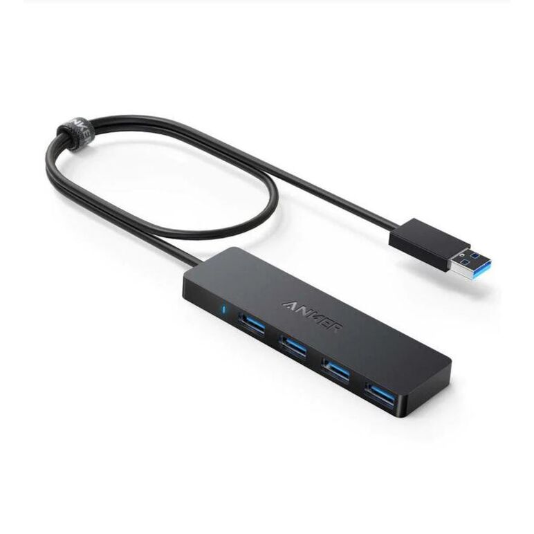 Hub usb anker 4-in-1, porturi: 4 x usb 3.2 gen 1, conectare prin usb 2.0 (t), rata transfer 5 gbps, abs, negru,  Hub-uri USB | electropc.ro