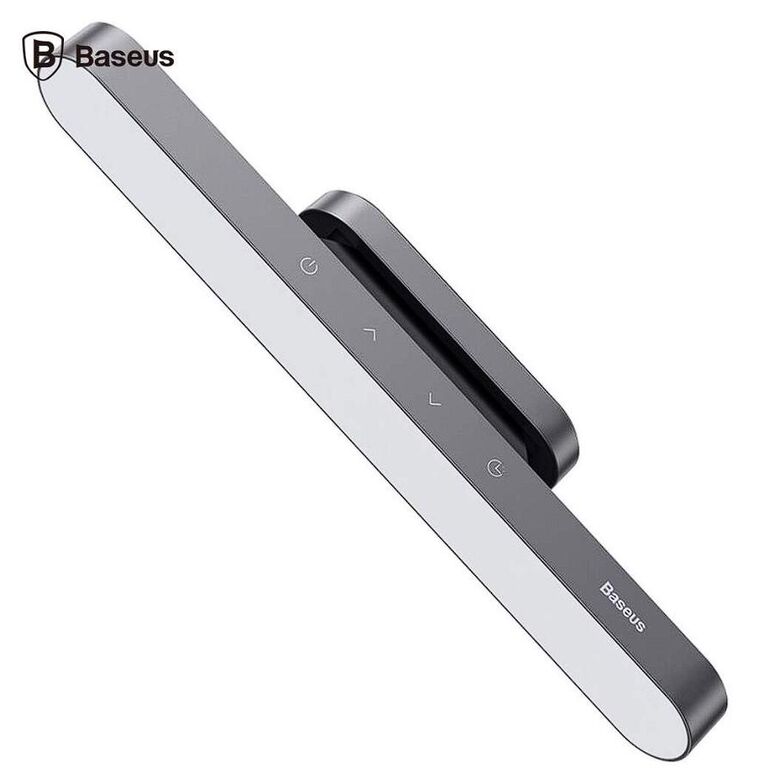 Lampa birou led baseus magnetic stepless, 100 lumeni, putere 4.5w, 3 trepte intensitate luminoasa, 4 butoane tactile, magnetic, material abs, alimentare: cablu inclus, gri,  Lampi de interior | electropc.ro