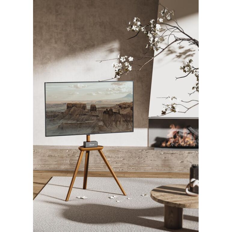 Stand tv lemn serioux de podea 34-44f-02, dimensiuni: 768x505x1315mm, compatibilitate  dimensiune ecran: 45"-65",  vesa: 200x200, 300x200, 400x200, 300x300, 400x300, 400x400, greutate maximă suportata:  40 kg, interval de rotire: ±45°, management cabluri,  Suporturi TV & Monitor | electropc.ro