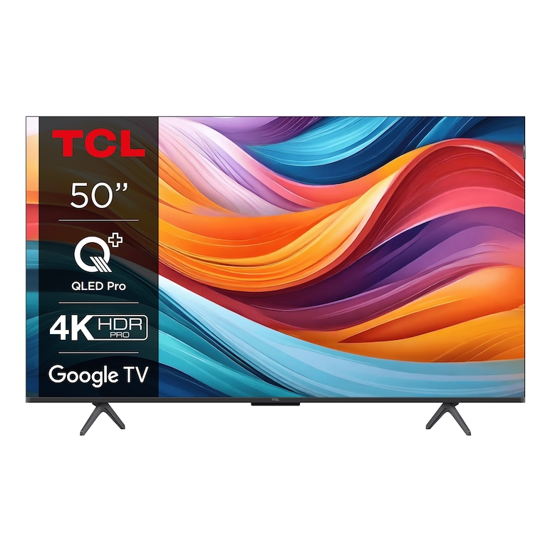 Televizor tcl qled 50t7b, 126 cm, smart google tv, 4k ultra hd, clasa f,  Televizoare | electropc.ro
