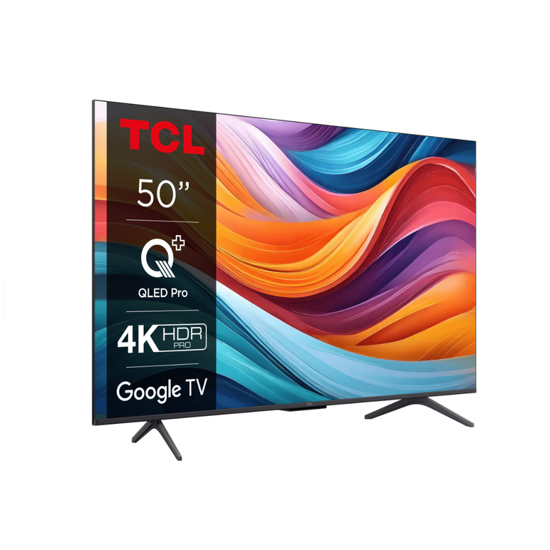 Televizor tcl qled 50t7b, 126 cm, smart google tv, 4k ultra hd, clasa f,  Televizoare | electropc.ro