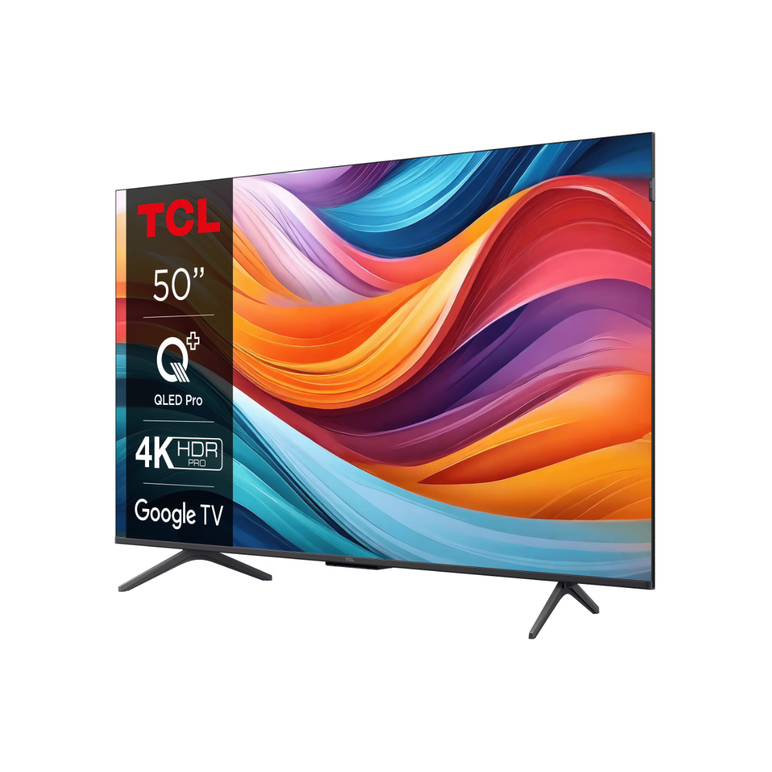 Televizor tcl qled 50t7b, 126 cm, smart google tv, 4k ultra hd, clasa f,  Televizoare | electropc.ro