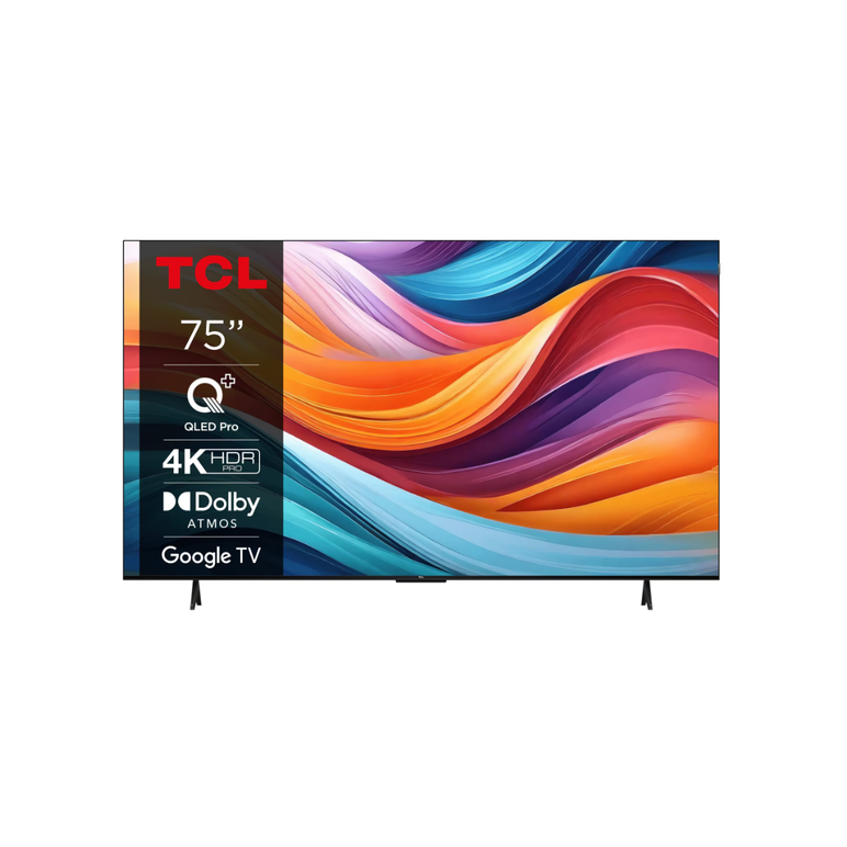 Televizor tcl qled 75t7b, 189 cm, smart google tv, 4k ultra hd, clasa f,  Televizoare | electropc.ro