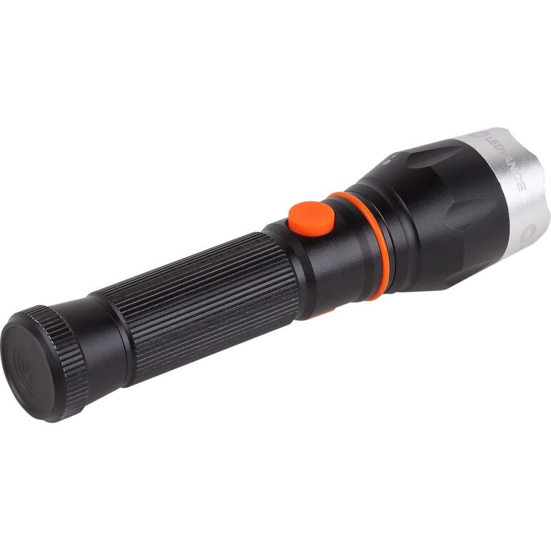 Lanterna led de mana ledvance tactical, 3.2w, 300 lm, zoom, 5 moduri de iluminare, acumulator 1500 mah inclus, ip22, negru,  Lampi de exterior | electropc.ro