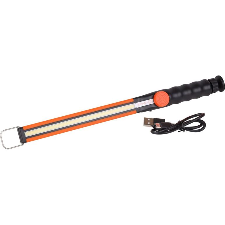 Lanterna led multifunctionala ledvance, 5w cob, 400 lm, dimabila,  acumulator 1800 mah inclus, utilizare auto, carlig,  magnet, usb-c, ip22, cablu incarcare usb inclus, portocaliu/negru,  Lampi de exterior | electropc.ro
