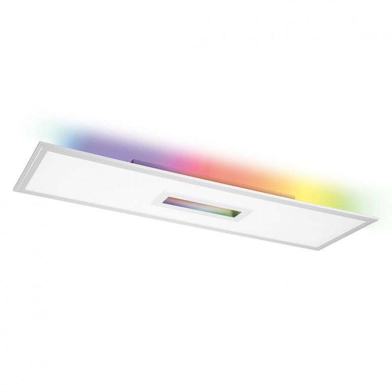 Panou led rgb inteligent ledvance smart+ wifi planon hole&backlight cu telecomanda, 36w, 4100 lm, lumina alba si color (2700-6500k),  dimabila, ip20, 295x1000x50mm, metal/pmma, alb, clasa energetica e,  Corpuri de iluminat inteligente pentru interior | electropc.ro