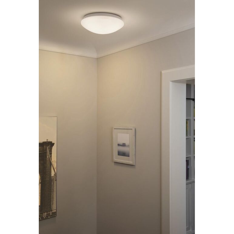 Plafoniera ledvance essential, excl.2xe27, Ø35cm / ↕ 12cm, ip20, metal/pmma, alb,  Plafoniere | electropc.ro