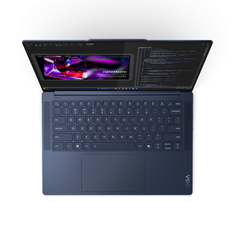 Laptop lenovo yoga slim 7 14q8x9, 14.5" 3k (2944x1840) oled 1000nits (peak) / 500nits (typical), glossy / anti-fingerprint, 100% dci-p3, 100% srgb, 90hz, eyesafe®, dolby vision®, displayhdr™ true black 600, glass, touch, snapdragon® x elite x1e-78-100, 12,  Laptopuri | electropc.ro
