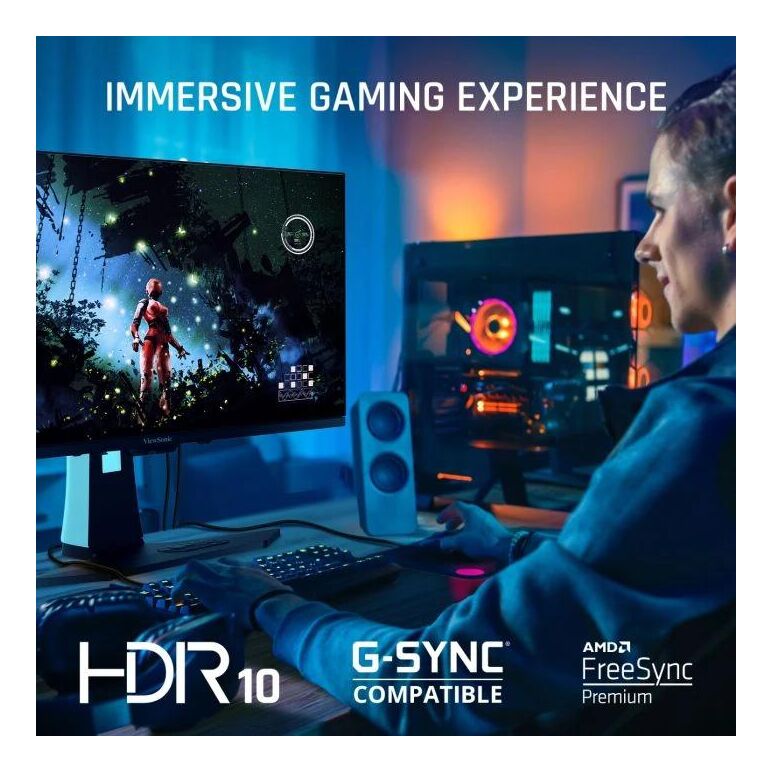 Monitor viewsonic 27" xg272-2k-oled, diagonal (inch): 27, diagonal (cm): 68.6, aspect ratio: 16:9, panel: oled, resolution: 2560x1440, refresh rate: 240hz, response time gtg: 0.02ms, response time mprt: 0.01ms, brightness (max): 450 cd/m², contrast (stati,  Monitoare LED | electropc.ro
