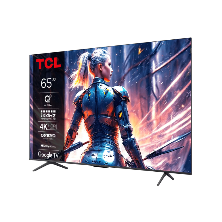Televizor tcl qled 65t8b, 164 cm, smart google tv, 4k ultra hd, 100hz, clasa f (model 2024),  Televizoare | electropc.ro