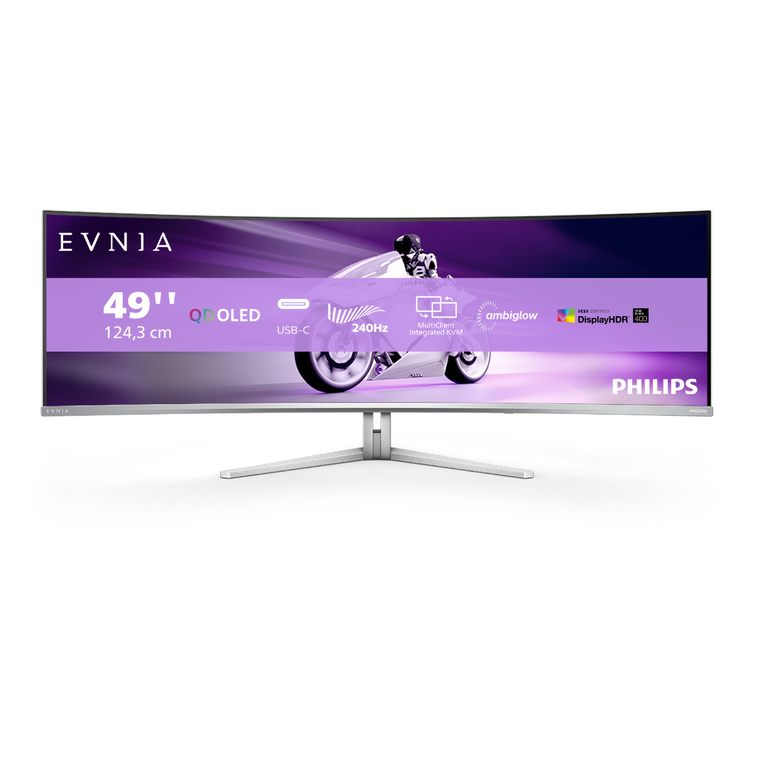 "monitor philips 48.8"" 49m2c8900/00, curvature: 1800r, diagonal (inch): 48.8, diagonal (cm): 124, aspect ratio: 32:9, panel: qd-oled, resolution: 5120x1440, refresh rate: 240hz, response time gtg: 0.03ms, brightness (max): 1000 cd/m², contrast (static) :,  Monitoare LED | electropc.ro
