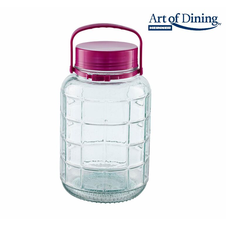 Borcan sticla cu capac plastic 5l ,art of dining,  Boluri & Cutii alimente | electropc.ro