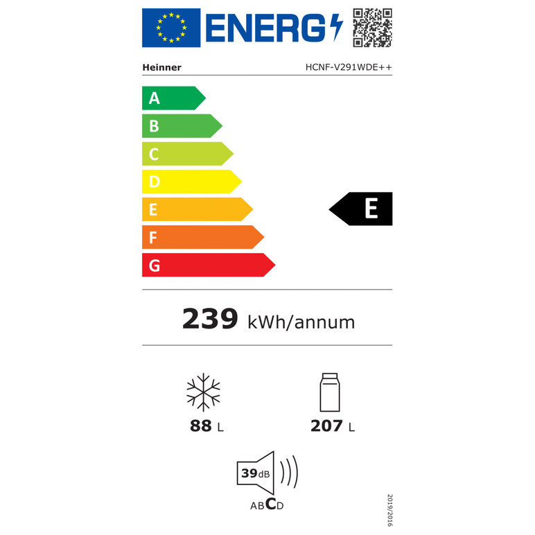Combina frigorifica heinner hcnf-v291wde++,  Combine frigorifice | electropc.ro