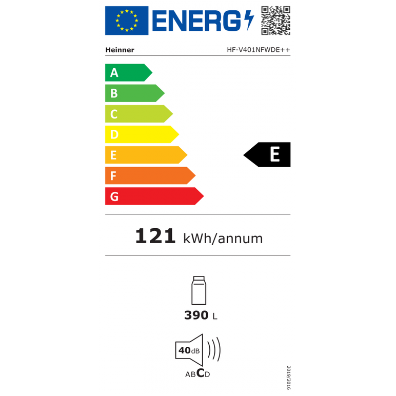 Frigider cu o usa heinner hf-v401nfwde++,  Frigidere | electropc.ro
