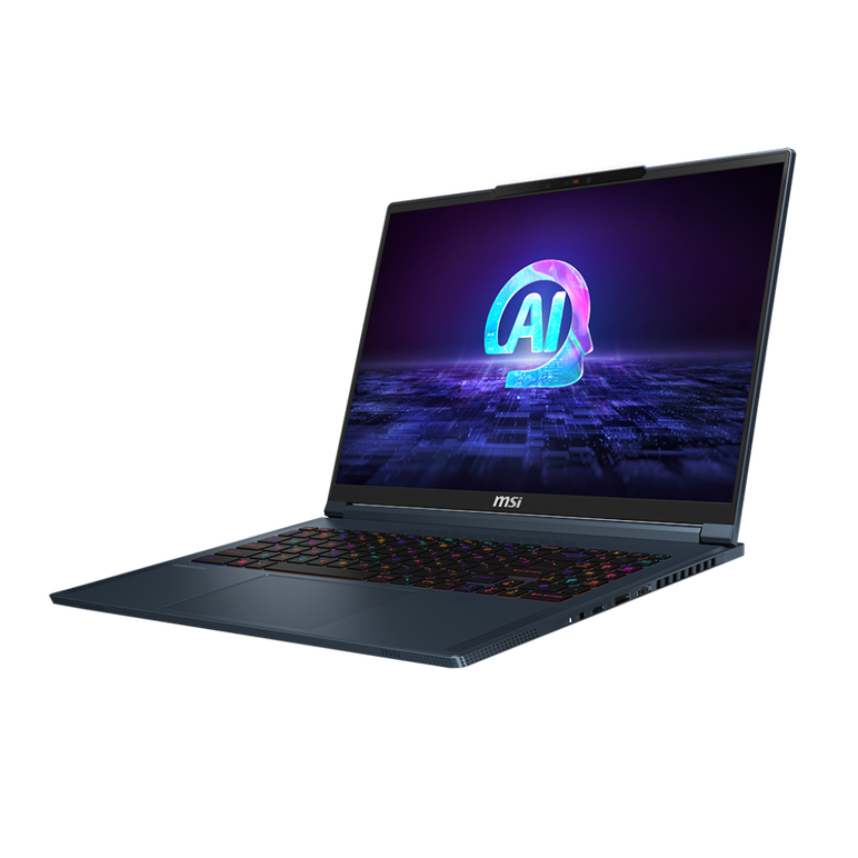 Laptop msi gaming stealth 16 ai studio a1vgg, 16" qhd+ (2560x1600), 240hz, ips-level, intel® core™ ultra 7 155h, 16c (6p + 8e + 2lpe) / 22t, max turbo up to 4.8ghz, 24mb, video dedicat nvidia geforce rtx 4070 laptop gpu 8gb gddr6, ram ddr5 16gb*2 2800(560,  Laptopuri | electropc.ro