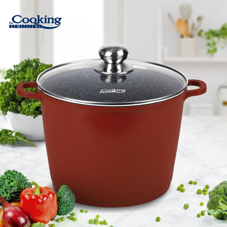 Oala aluminiu+capac 24x18cm, 8.2 l, calabria, cooking by heinner,  Tigai si seturi | electropc.ro