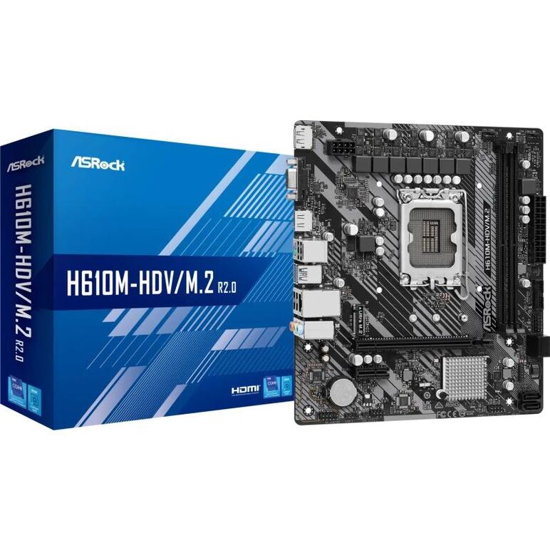 Placa de baza asrock h610m-hdv/m.2 r2.0 lga1700,  Placi de baza | electropc.ro