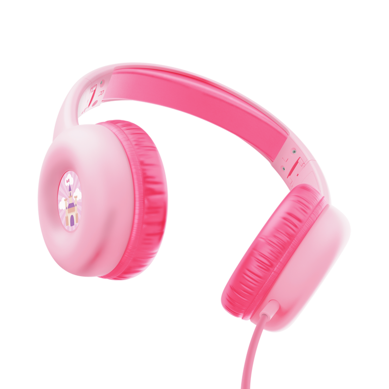 Casti trust nouna cu fir kids, frecventa raspuns 20 hz - 20.000 hz, senzitivitate 92 db, roz,  Casti audio | electropc.ro
