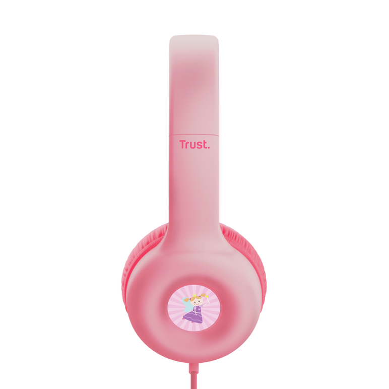 Casti trust nouna cu fir kids, frecventa raspuns 20 hz - 20.000 hz, senzitivitate 92 db, roz,  Casti audio | electropc.ro