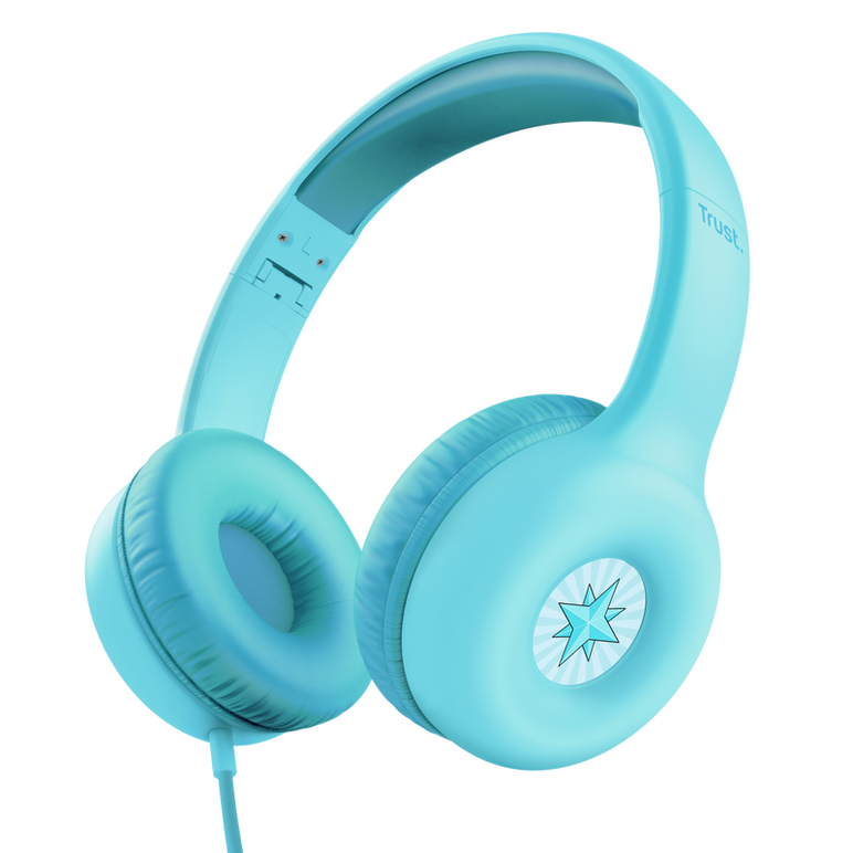 Casti trust nouna cu fir pentru copii, frecventa raspuns 20 hz - 20.000 hz, senzitivitate 92 db, albastru,  Casti audio | electropc.ro