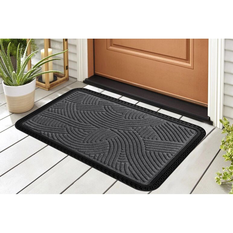 Covoras intrare antiaderent cu margine cauciucata 40x60 cm, gri, heinner home,  Covorase intrare | electropc.ro