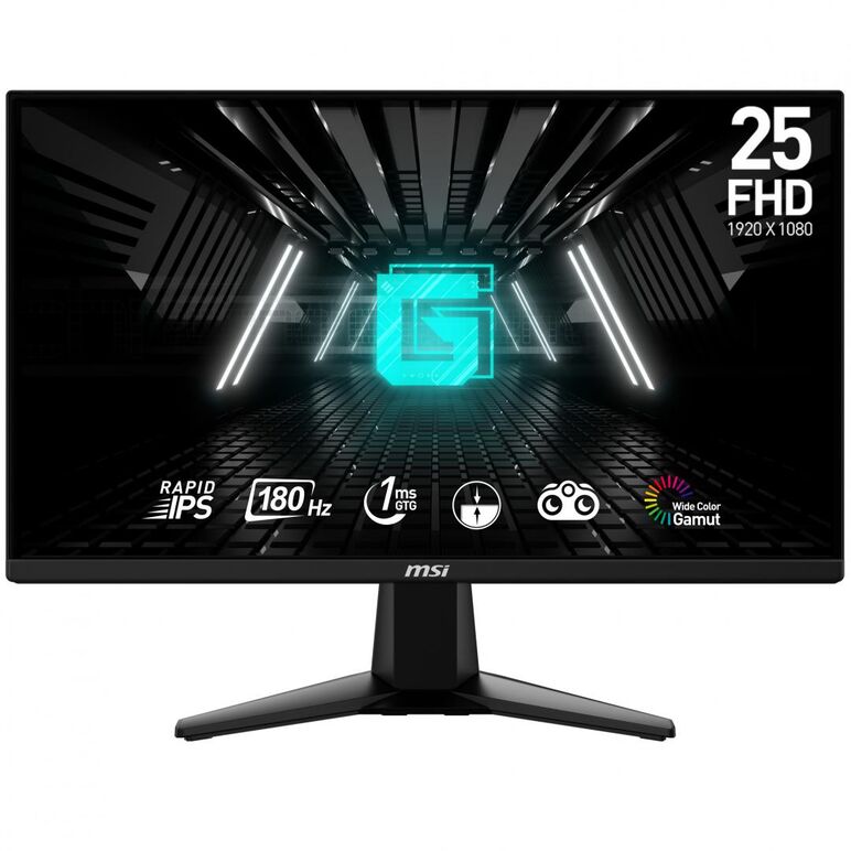 Monitor msi 24.5" g255f, diagonal (inch): 24.5, diagonal (cm): 62.2, aspect ratio: 16:9, panel: ips, resolution: 1920x1080, refresh rate: 180hz, response time gtg: 1ms, brightness (max): 300 cd/m², contrast (static) : 1000:1, contrast (dynamic): 100m:1, v,  Monitoare LED | electropc.ro
