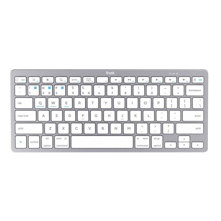 Tastatura trust wireless, numar taste 85, alb,  Tastaturi | electropc.ro