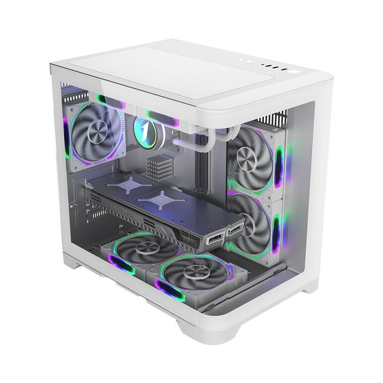 Carcasa 1stplayer uv5 cube tower argb alb,  Carcase | electropc.ro