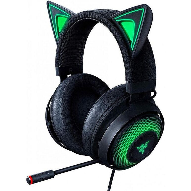 Casti razer kraken kitty v2 pro usb-a, senzitivitate 96 db spl / mw @ 1khz by hats si senzitivitate microfon -42 db, frecventa raspuns 20hz-20khz, frecventa raspuns microfon 100hz-10khz impedanta 32 Ω (1 khz), lungime cablu 2m, negru,  Casti audio | electropc.ro
