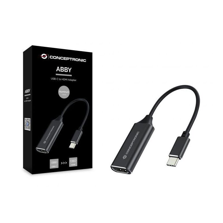 Conceptronic abby03b usb 3.2 gen 1 hdmi adapter, 4k30hz, 198 x 20 x 9 mm,  Cabluri video | electropc.ro