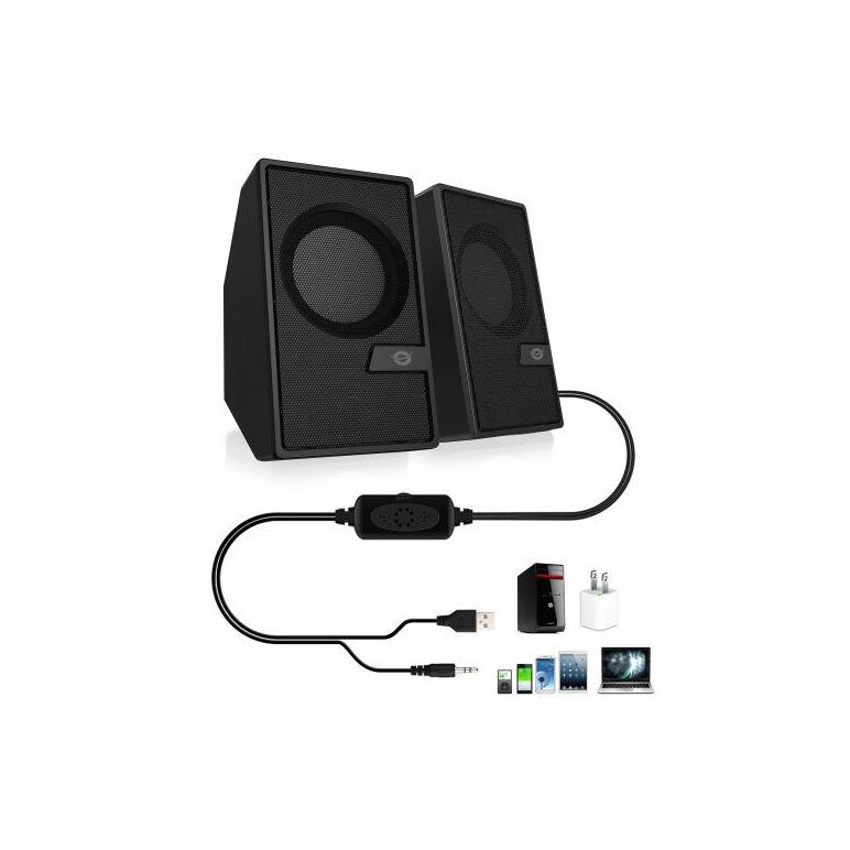 Conceptronic bjorn02b 2.0-channel computer speaker with bluetooth, 6w, 63 x 63 x 105 mm,  Sisteme audio | electropc.ro