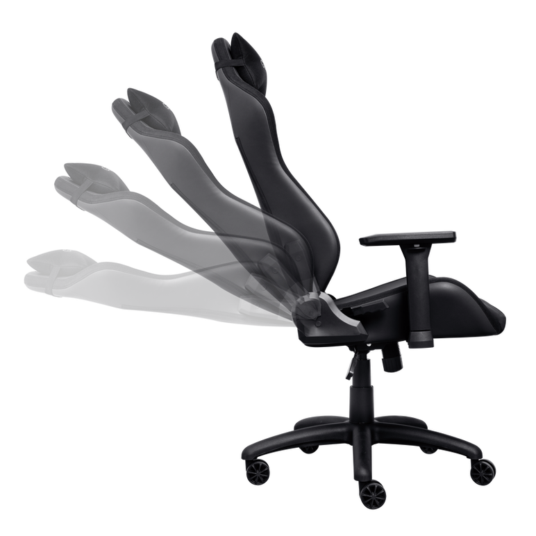 Scaun gaming trust gxt 714 ruya, greutate maxima suportata 150 kg, inaltime adjustabila scaun 10 cm, baza stea cu 5 roti, negru,  Accesorii console & PC | electropc.ro