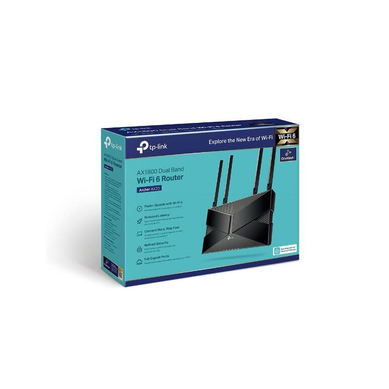 Wireless router tp-link, archer ax1800;wi-fi 6, dual-core cpu, dual- band, standarde wireless: ieee 802.11ax/ac/n/a 5 ghz, ieee 802.11ax/n/b/g 2.4 ghz, viteze wireless: 5 ghz: 1201 mbps (802.11ax), 2.4 ghz: 574 mbps (802.11ax), 4 x antene externe, interfa,  Routere Wireless | electropc.ro
