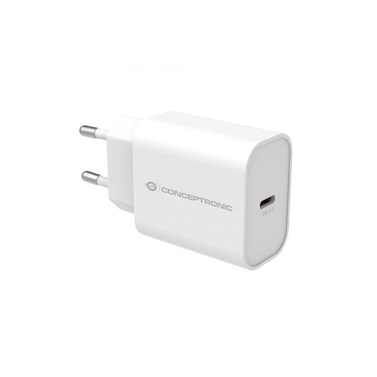 Conceptronic althea07w 1-port 20w usb-c pd charger, 40.2 x 43.5 x 26 mm,  Incarcatoare telefoane | electropc.ro